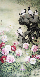 《富贵和平》2016年作  92x170cm